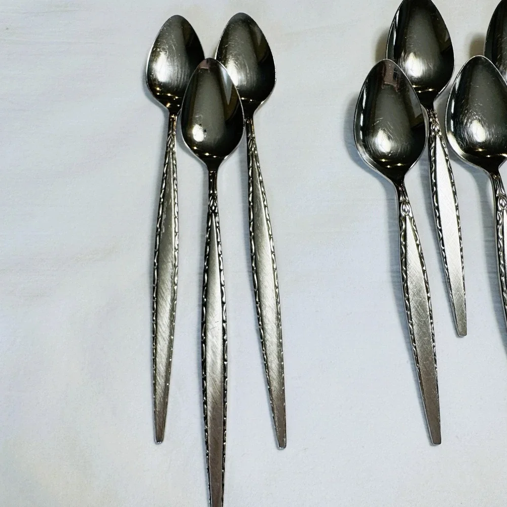 Oneida Community VENETIA Stainless Flatware Burnished Lot 21 Pcs Forks Spoons
